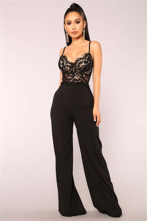 Lace jumpsuit in Black for Women 